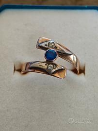 Anello donna oro rosa fascia