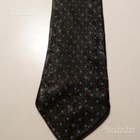 Cravatta VINTAGE stretta in PELLE nera