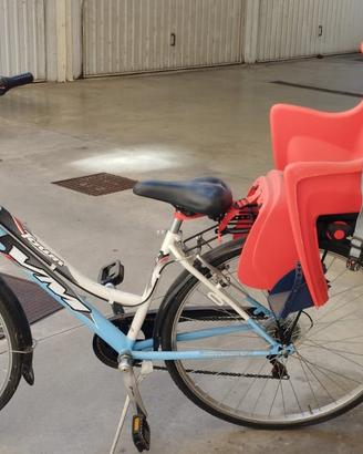Bicicletta da donna, 28" con seggiolino bimbo
