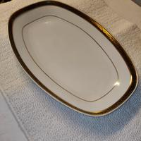 piatto vintage in porcellana di Boemia decorata