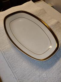 piatto vintage in porcellana di Boemia decorata