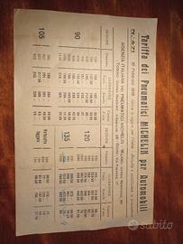 volantino pubblicitario Michelin 1919 pneu auto