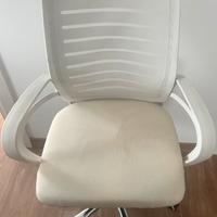 Sedie da ufficio ergonomiche bianche – set da 8