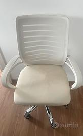 Sedie da ufficio ergonomiche bianche – set da 8