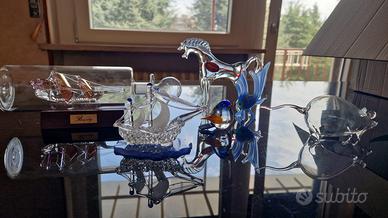 Lotto vetro artistico e Murano soprammobili