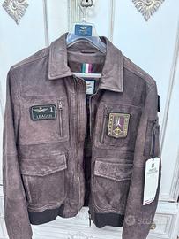 Giacca in pelle da pilota