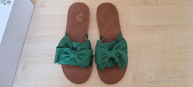 sandali con fiocco nuovi