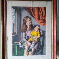Gregorio Sciltian-Donna con bambino, 1970