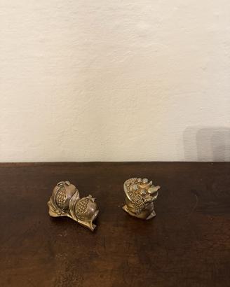 Melograni e sacco frutta in argento 925
