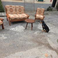 Salotto in legno vintage