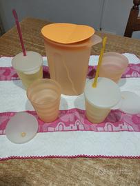 set Tupperware brocca e bicchieri