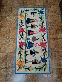 Tappeto artigianato sardo ricamato a mano