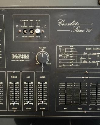Mixer vintage Davoli Consolette Stereo 78
