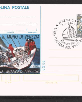 C.P. con annullo America’s Cup 92 Moro di Venezia