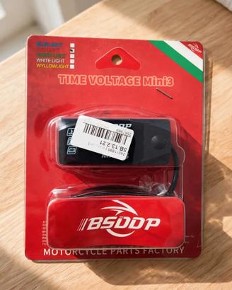 Voltmetro Moto BSDDP Time Voltage Mini3 - Orologio