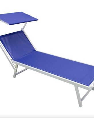 Lettino Sdraio Mare con Parasole BLU