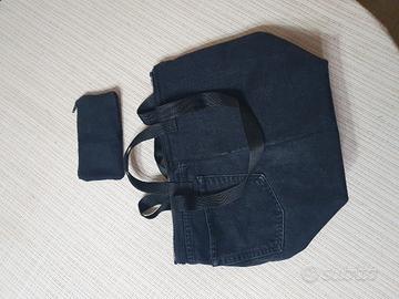borsa jeans nera 
