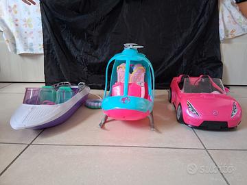 AUTO, BARCA, ELICOTTERO BARBIE