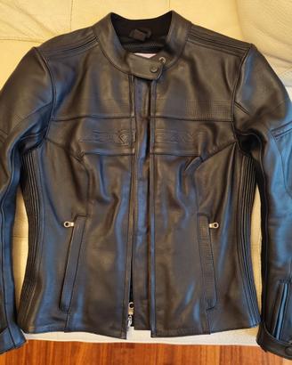 Giacca moto pelle donna IXON S 42 termica +dorsale