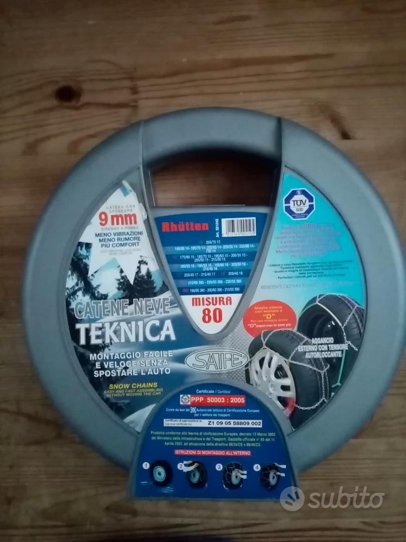 CATENE DA NEVE 12MM 205/45R17 OMOLOGATE - CERTIFICATE A NORMA DI