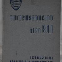 Libretto uso e manutenzione autofurgoncino 800