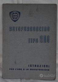Libretto uso e manutenzione autofurgoncino 800