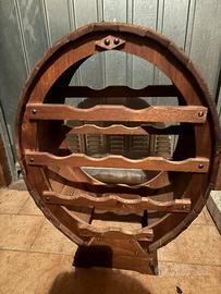 Portabottiglie legno forma di botte