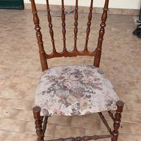 Sedie in legno e stoffa Chiavarine