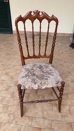 Sedie in legno e stoffa Chiavarine
