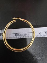 Orecchini in argento S925 plac 14k 5cm