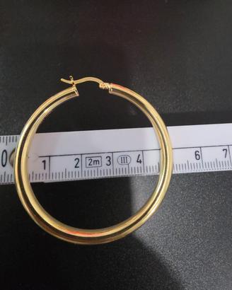 Orecchini in argento S925 plac 14k 5cm