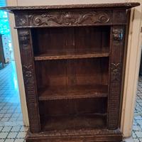 mobiletto libreria legno scuro 