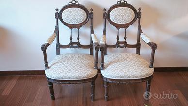 Coppia Poltroncine stile Luigi XVI. 