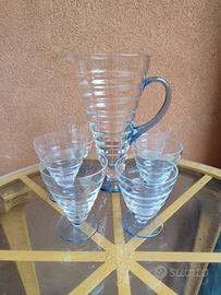 Caraffa e Bicchieri Vetro Nason