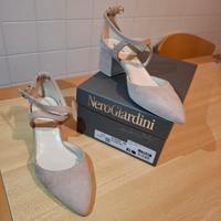 Scarpe chanelle in camoscio NeroGiardini  n.36