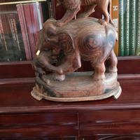 Elefante di legno etnico vintage 