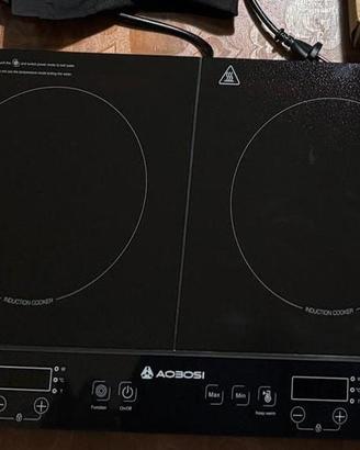 Piano cottura a induzione doppia portatile Aobosi