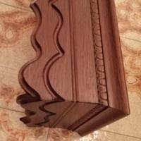 4 mantovane Arcuati in legno scuro lavorato