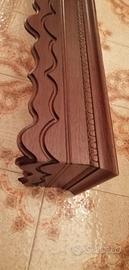 4 mantovane Arcuati in legno scuro lavorato