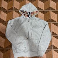Felpa zip grigia