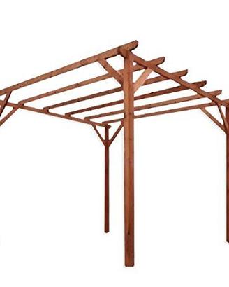 GAZEBO PERGOLA NUOVO SU MISURA IN LEGNO TRATTATO