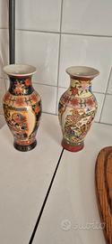 Coppia Vasi Satsuma King China, nuovi, h. cm 20