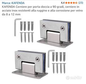 Anta doccia in cristallo 8mm con cerniere a muro