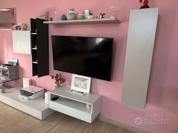 PARETE ATTREZZATA MODERNA SOGGIORNO TORTORA