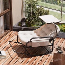 Sedia dondolo con parasole