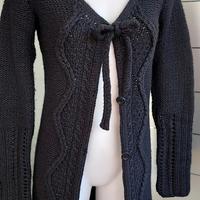 Nolita DeNimes Cardigan lungo nero in maglia tg.XL