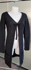 Nolita DeNimes Cardigan lungo nero in maglia tg.XL