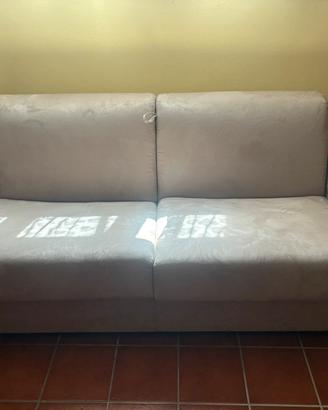Divano letto 2 posti in alcantara