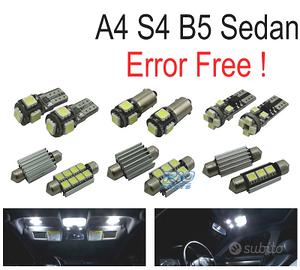 KIT 12 LAMPADE LED INTERNE PER AUDI A4 B5 SEDAN 96