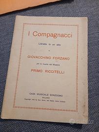 Libretto Opera "I Compagnacci" - Originale Sonzogn